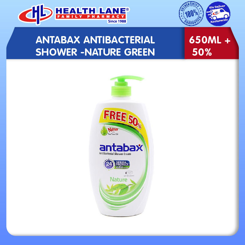 ANTABAX ANTIBACTERIAL SHOWER-NATURE GREEN (650ML+50%)